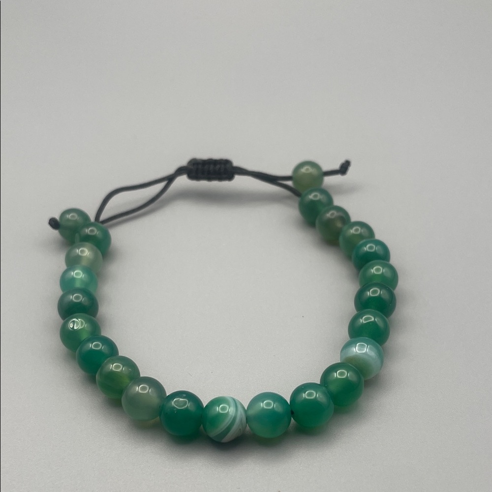 Stylish Green Beaded Bracelet